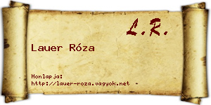 Lauer Róza névjegykártya