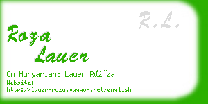 roza lauer business card